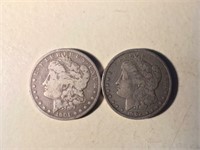 1901-O and 1902 Morgan Silver Dollars