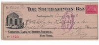 (2) Checks The Southampton Bank NY $19,664.45