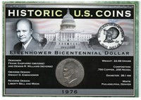 1976 Eisenhower Dollar in Fitted Card
