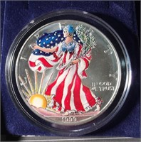 1999 Colorized American Eagle .999 Fine 1 ounce