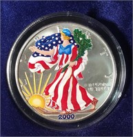 2000 Colorized American Eagle .999 Fine 1 ounce