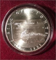 1991 Bill of Rights Coin .999 Fine Silver