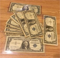 (23) Worn and Wrinkled Silver Certificates