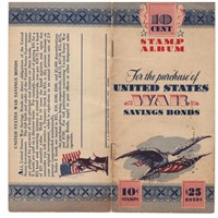 10 Cent US War Savings Bond Book & Stamps