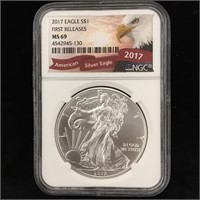 2017 NGC First Release Silver Eagle MS69