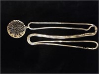 Sterling Pendant and 30" Box Chain Heavy