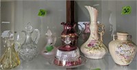 Shelf Lot. Royal Worcestershire Vase, Cranberry