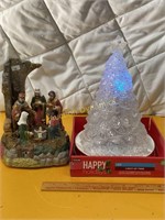 LED, Color Changing Musical Tree & Nativity