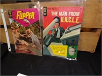 2-Gold Key 12cent Comics Flipper, The Man From