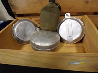 Canteen & Cookware in crate