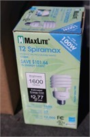 Box of MaxLite 100w Light bulbs - 24 Total