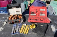 Group of Drill Bits, Hole Saw Bits, & Tap & Die