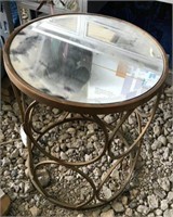 Mirror-Top Side Table