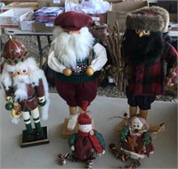 Group of Nutcrackers & Christmas Figurines