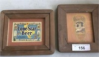 Framed Vintage Advertising (Lone Star Beer, &