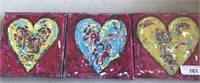 (3pcs) Heart Canvas Wall Art