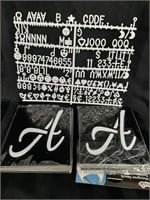 Monogram Stencils ×2 & Board Letters/Numbers