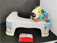 "Step and Go" Toilet Stool + Puppy Teething Toy