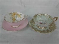 2 vintage double warrent Paragon cup & saucers