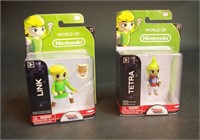 (2) World of Nintendo 2 1/2" Figures NEW on Cards
