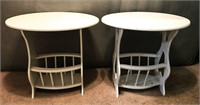 Set of white side tables