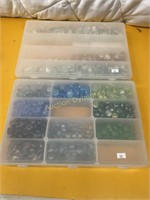 Pair of Organizers with Glass Pebbles