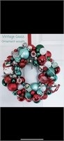 Vintage Glass Ornament Wreath