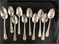 Assorted Silver Plated Spoons.