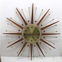 Mid-Century Starburst Atomic Wall Clock Westclock
