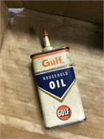 Gulf household oil tin, 4 oz size
