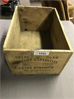 DuPont Explosives wood box