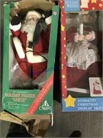 Mr and Mrs Claus animated figures, 24"