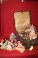 18pc. Antique Doll Collection: German Head, Indian