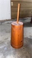 Wooden butter churn