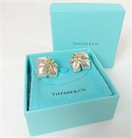 1991 Tiffany & Co. Sterling Silver & 18k Earrings