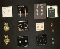 Earring lot w sterling and gold post