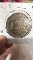 1882 S Morgan Silver $1 Dollar Coin, AU