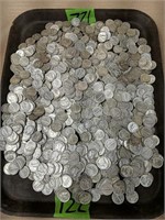Tray A Lot Of Silver Dimes. Approximately 850