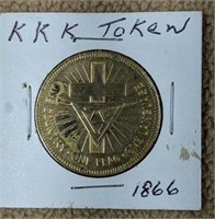 1866 Kkk Token. One Country One Flag One Language