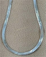 30" Sterling Silver Herringbone Necklace 15.1 Dwt