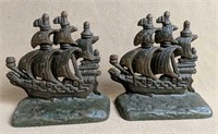 Cast Iron Sailboat Bookends