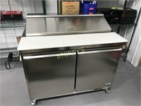 4' Refrigerated Prep Table on Wheels - as new