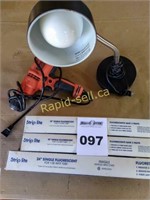 Corded B&D Drill, Table Light & Light Units
