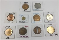 Large lot of collectable Alaska coins and tokens i