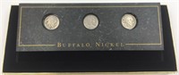 3 Piece buffalo nickel collection 1935, 36, 37 in