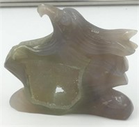 Stone carving of an eagle's head 4" tall         (