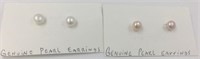 Lot of 2 pairs of freshwater pearl earrings