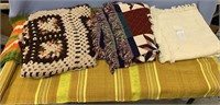 Misc. lot of old blankets and throws