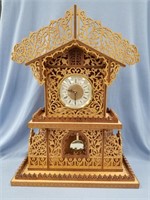 Ornate pattern mantel clock crafted in Wasilla by