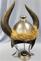 Replica 5th century helmet with red simulated resi